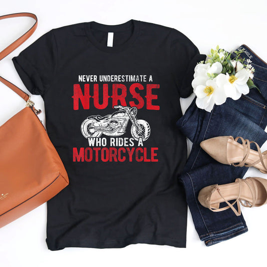 Bike Rider Nurse Who Rides A Motorcycle T-Shirt #b09jcldt4h