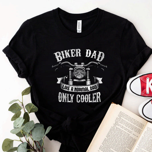 Biker Dad Motorcycle Father's Day Design for Fathers T-Shirt