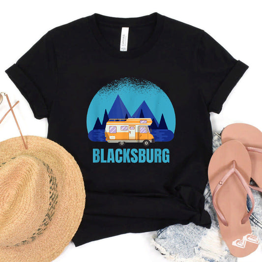 Blacksburg Virginia Camp Motorhome Rv Va Caravan Mountains T-Shirt #b09zpxmft9