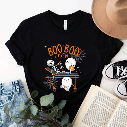 Boo Boo Crew Halloween Boo Funny Nurse Halloween Costume T-Shirt