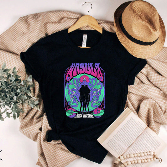 Disney Villains Ursula Sea Witch Seventies Retro Poster T-Shirt