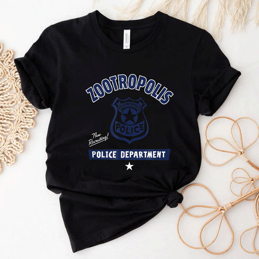 Disney Zootopia Police Department Badge T-Shirt #b09k825krs