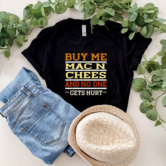 Funny Christmas Buy Me Mac N' Cheese Thanksgiving Xmas T-Shirt #b09mzm5f2m