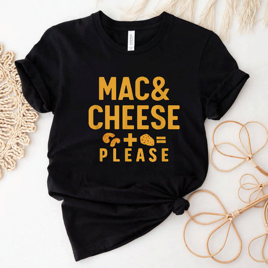 Funny Mac And Cheese Please Thanksgiving Food Pasta Food T-Shirt #b09jwsyq5g