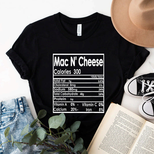 Mac And Cheese Nutrition Facts Thanksgiving Family Matching T-Shirt #b09k5h27m9