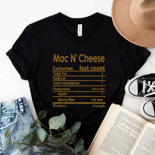 Mac And Cheese Nutrition Facts Thanksgiving Family Matching T-Shirt #b09k5h6qx7