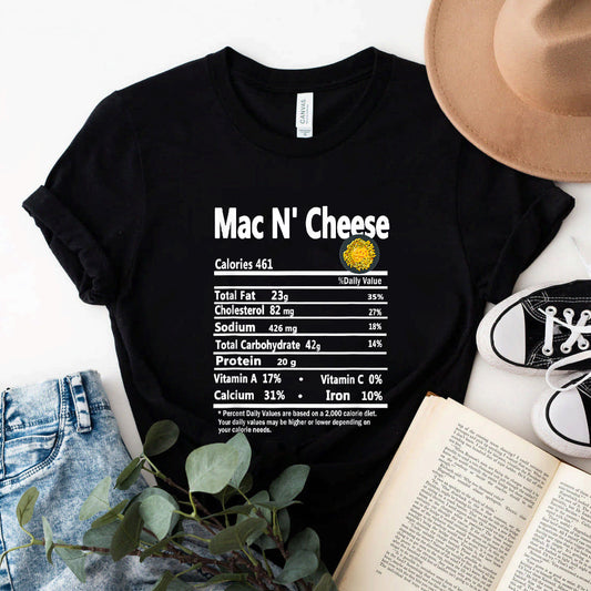 Mac And Cheese Nutrition Facts Thanksgiving Family Matching T-Shirt #b09k5jnfq9