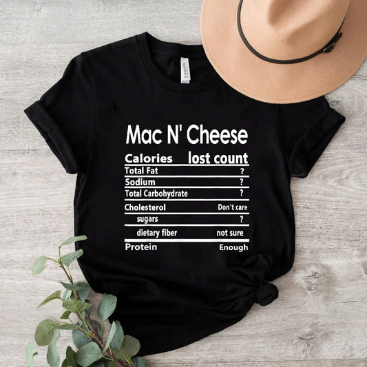 Mac And Cheese Nutrition Facts Thanksgiving Family Matching T-Shirt #b09k5k6lkg