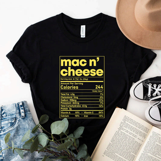 Mac And Cheese Nutrition Funny Thanksgiving Mac N' Cheese Premium T-Shirt #b09l4r6gbs