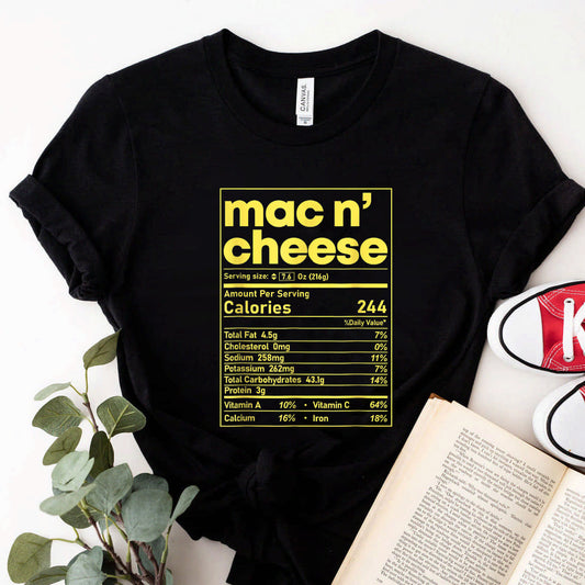Mac And Cheese Nutrition Funny Thanksgiving Mac N' Cheese T-Shirt #b09kpd31gd