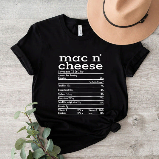 Mac And Cheese Nutrition Funny Thanksgiving Mac N' Cheese T-Shirt #b09kpdp2jg