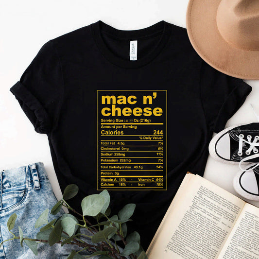 Mac And Cheese Nutrition Funny Thanksgiving Mac N' Cheese T-Shirt #b09kswz44n