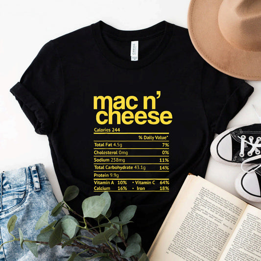 Mac And Cheese Nutrition Funny Thanksgiving Mac N' Cheese T-Shirt #b09qrqkxrv