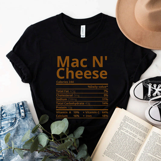 Mac N Cheese Nutrition Facts Matching Thanksgiving Christmas Premium T-Shirt #b09k4sbb63