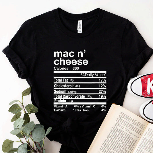 Mac N Cheese Nutrition Matching Family Thanksgiving Xmas T-Shirt #b09mmw1xrq