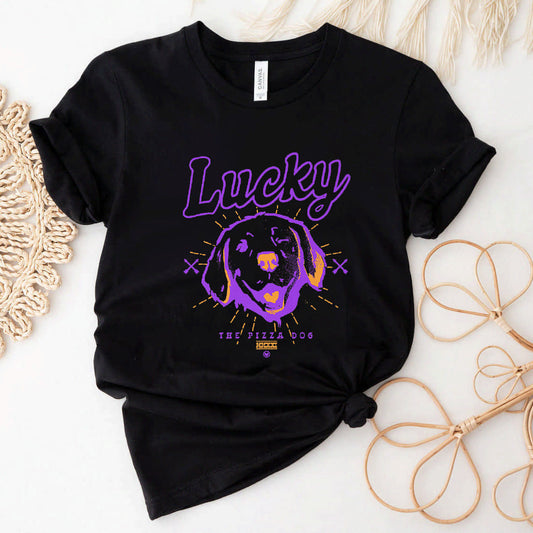 Marvel Hawkeye Disney Plus Lucky The Pizza Dog Line Art T-Shirt