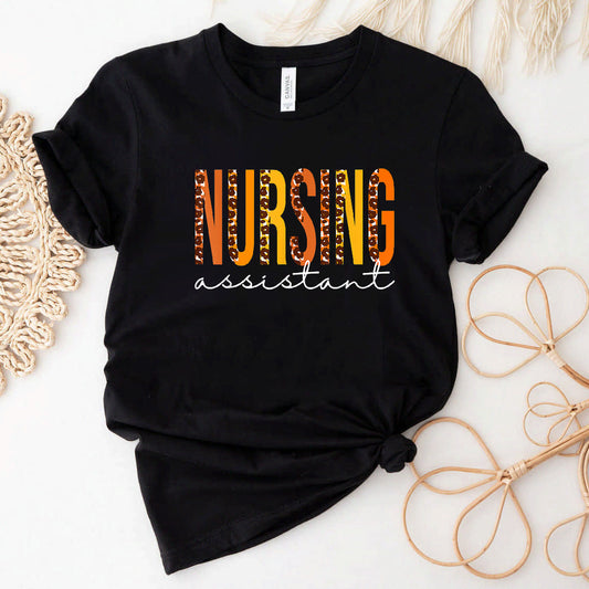 Nursing Assistant Leopard Fall Autumn Lovers Thanksgiving T-Shirt #b0b38qbs8f
