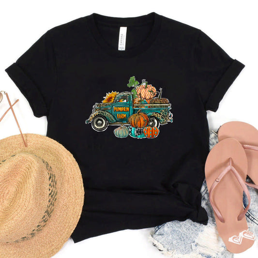 Pumpkin Farm Leopard Truck Pumpkin Lovers For Fall Lovers T-Shirt