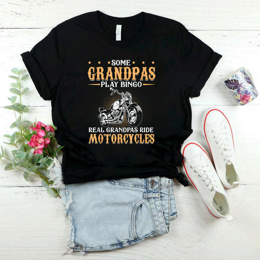 Real Grandpas Ride Motorcycles Gifts For Grandfather T-Shirt