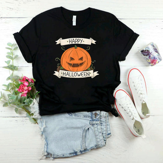 Scary Pumpkin Happy Haloween Horror Monsters Cartoon Horror T-Shirt #b0b5hwl199